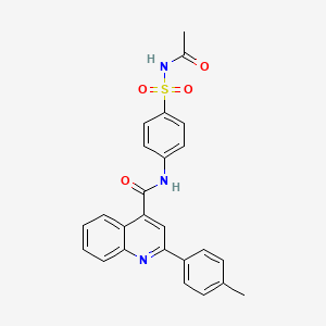 molecular formula C25H21N3O4S B3435184 N-{4-[(acetylamino)sulfonyl]phenyl}-2-(4-methylphenyl)-4-quinolinecarboxamide 