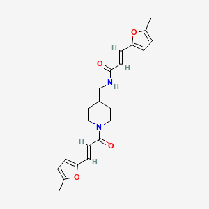 molecular formula C22H26N2O4 B3435193 3-(5-methyl-2-furyl)-N-({1-[3-(5-methyl-2-furyl)acryloyl]-4-piperidinyl}methyl)acrylamide 