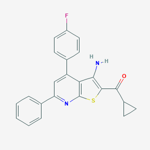 [3-Amino-4-(4-fluorophenyl)-6-phenylthieno[2,3-b]pyridin-2-yl](cyclopropyl)methanone