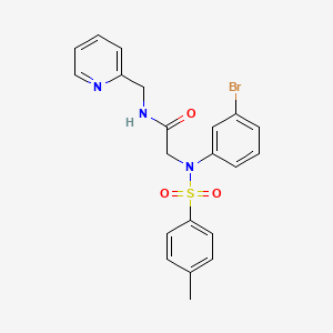 molecular formula C21H20BrN3O3S B3435242 N~2~-(3-bromophenyl)-N~2~-[(4-methylphenyl)sulfonyl]-N~1~-(2-pyridinylmethyl)glycinamide 