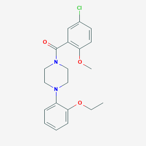 molecular formula C20H23ClN2O3 B3435285 1-(5-chloro-2-methoxybenzoyl)-4-(2-ethoxyphenyl)piperazine 