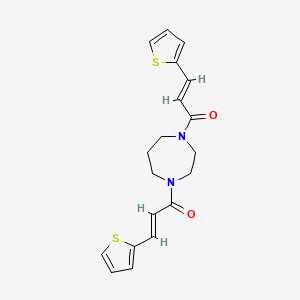 molecular formula C19H20N2O2S2 B3435286 1,4-bis[3-(2-thienyl)acryloyl]-1,4-diazepane 
