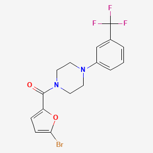 molecular formula C16H14BrF3N2O2 B3435288 1-(5-bromo-2-furoyl)-4-[3-(trifluoromethyl)phenyl]piperazine 