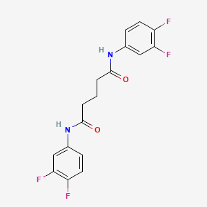 molecular formula C17H14F4N2O2 B3435293 N,N'-bis(3,4-difluorophenyl)pentanediamide 