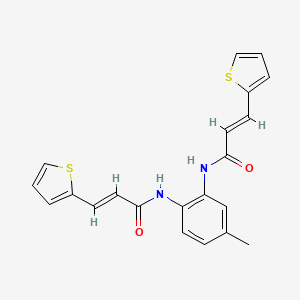 molecular formula C21H18N2O2S2 B3435294 N,N'-(4-methyl-1,2-phenylene)bis[3-(2-thienyl)acrylamide] 