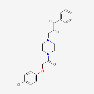 molecular formula C21H23ClN2O2 B3435301 1-[(4-chlorophenoxy)acetyl]-4-(3-phenyl-2-propen-1-yl)piperazine 