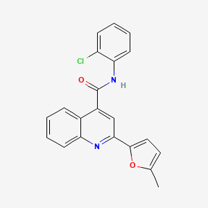 molecular formula C21H15ClN2O2 B3435306 N-(2-chlorophenyl)-2-(5-methyl-2-furyl)-4-quinolinecarboxamide 