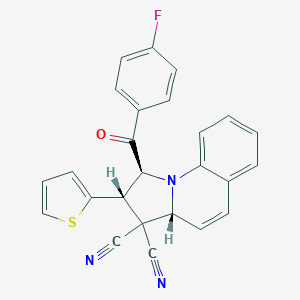 molecular formula C25H16FN3OS B343531 1-(4-fluorobenzoyl)-2-(2-thienyl)-1,2-dihydropyrrolo[1,2-a]quinoline-3,3(3aH)-dicarbonitrile 