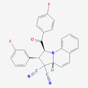 molecular formula C27H17F2N3O B343533 1-(4-fluorobenzoyl)-2-(3-fluorophenyl)-1,2-dihydropyrrolo[1,2-a]quinoline-3,3(3aH)-dicarbonitrile 