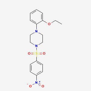 molecular formula C18H21N3O5S B3435335 1-(2-ethoxyphenyl)-4-[(4-nitrophenyl)sulfonyl]piperazine 