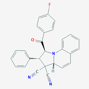 molecular formula C27H18FN3O B343534 1-(4-fluorobenzoyl)-2-phenyl-1,2-dihydropyrrolo[1,2-a]quinoline-3,3(3aH)-dicarbonitrile 