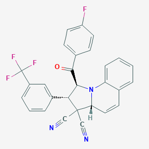 molecular formula C28H17F4N3O B343535 1-(4-fluorobenzoyl)-2-[3-(trifluoromethyl)phenyl]-1,2-dihydropyrrolo[1,2-a]quinoline-3,3(3aH)-dicarbonitrile 