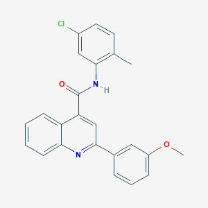 molecular formula C24H19ClN2O2 B3435390 N-(5-chloro-2-methylphenyl)-2-(3-methoxyphenyl)-4-quinolinecarboxamide 