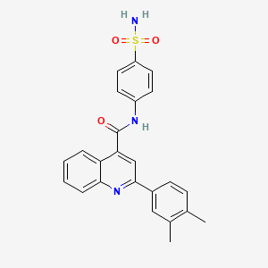 molecular formula C24H21N3O3S B3435397 N-[4-(aminosulfonyl)phenyl]-2-(3,4-dimethylphenyl)-4-quinolinecarboxamide 