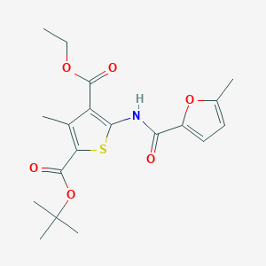 molecular formula C19H23NO6S B3435403 2-tert-butyl 4-ethyl 3-methyl-5-[(5-methyl-2-furoyl)amino]-2,4-thiophenedicarboxylate 