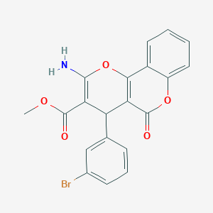 methyl 2-amino-4-(3-bromophenyl)-5-oxo-4H,5H-pyrano[3,2-c]chromene-3-carboxylate