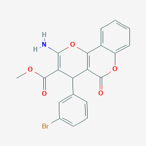 molecular formula C20H14BrNO5 B343542 methyl 2-amino-4-(3-bromophenyl)-5-oxo-4H,5H-pyrano[3,2-c]chromene-3-carboxylate 