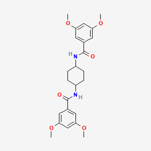 molecular formula C24H30N2O6 B3435423 N,N'-1,4-cyclohexanediylbis(3,5-dimethoxybenzamide) 