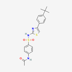 molecular formula C21H23N3O3S2 B3435445 N-[4-({[4-(4-tert-butylphenyl)-1,3-thiazol-2-yl]amino}sulfonyl)phenyl]acetamide 