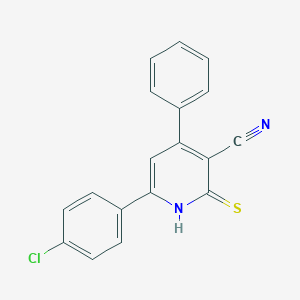 molecular formula C18H11ClN2S B343547 6-(4-Chlorophenyl)-2-mercapto-4-phenylnicotinonitrile 