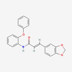 molecular formula C22H17NO4 B3435489 3-(1,3-benzodioxol-5-yl)-N-(2-phenoxyphenyl)acrylamide 