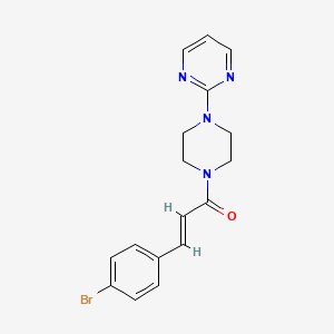 molecular formula C17H17BrN4O B3435513 2-{4-[3-(4-bromophenyl)acryloyl]-1-piperazinyl}pyrimidine 