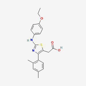 molecular formula C21H22N2O3S B3435523 {4-(2,4-dimethylphenyl)-2-[(4-ethoxyphenyl)amino]-1,3-thiazol-5-yl}acetic acid 