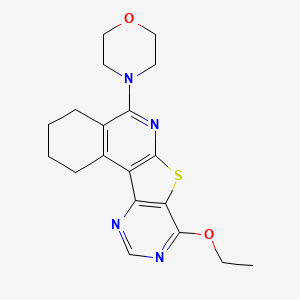 molecular formula C19H22N4O2S B3435540 8-ethoxy-5-(4-morpholinyl)-1,2,3,4-tetrahydropyrimido[4',5':4,5]thieno[2,3-c]isoquinoline 