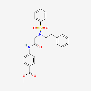 molecular formula C24H24N2O5S B3435556 methyl 4-{[N-(2-phenylethyl)-N-(phenylsulfonyl)glycyl]amino}benzoate 