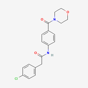 molecular formula C19H19ClN2O3 B3435560 2-(4-chlorophenyl)-N-[4-(4-morpholinylcarbonyl)phenyl]acetamide 