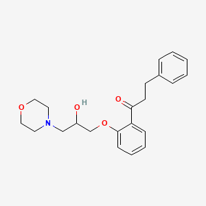 molecular formula C22H27NO4 B3435566 1-{2-[2-hydroxy-3-(4-morpholinyl)propoxy]phenyl}-3-phenyl-1-propanone 