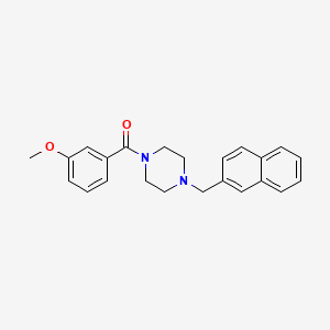 molecular formula C23H24N2O2 B3435585 1-(3-methoxybenzoyl)-4-(2-naphthylmethyl)piperazine 