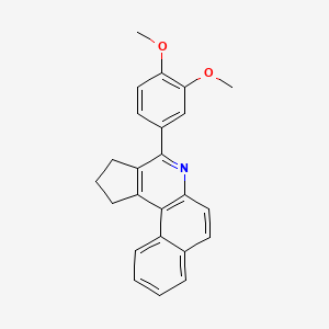 molecular formula C24H21NO2 B3435605 4-(3,4-dimethoxyphenyl)-2,3-dihydro-1H-benzo[f]cyclopenta[c]quinoline 