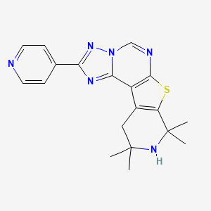 8,8,10,10-tetramethyl-2-(4-pyridinyl)-8,9,10,11-tetrahydropyrido[4',3':4,5]thieno[3,2-e][1,2,4]triazolo[1,5-c]pyrimidine