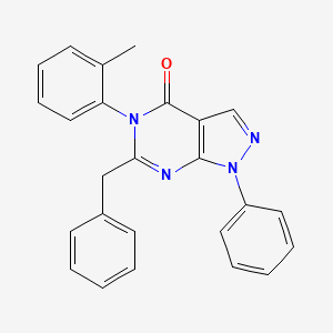 molecular formula C25H20N4O B3435639 6-benzyl-5-(2-methylphenyl)-1-phenyl-1,5-dihydro-4H-pyrazolo[3,4-d]pyrimidin-4-one 