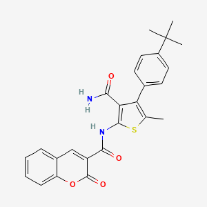 N-[3-(aminocarbonyl)-4-(4-tert-butylphenyl)-5-methyl-2-thienyl]-2-oxo-2H-chromene-3-carboxamide