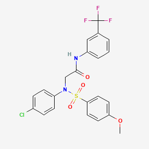 N~2~-(4-chlorophenyl)-N~2~-[(4-methoxyphenyl)sulfonyl]-N~1~-[3-(trifluoromethyl)phenyl]glycinamide