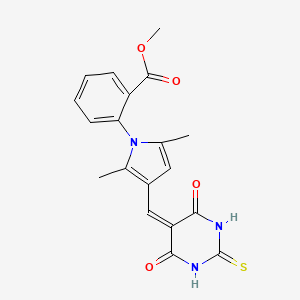 methyl 2-{3-[(4,6-dioxo-2-thioxotetrahydro-5(2H)-pyrimidinylidene)methyl]-2,5-dimethyl-1H-pyrrol-1-yl}benzoate