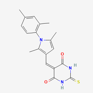 5-{[1-(2,4-dimethylphenyl)-2,5-dimethyl-1H-pyrrol-3-yl]methylene}-2-thioxodihydro-4,6(1H,5H)-pyrimidinedione