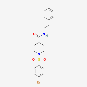 1-[(4-bromophenyl)sulfonyl]-N-(2-phenylethyl)-4-piperidinecarboxamide