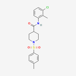 molecular formula C20H23ClN2O3S B3435726 N-(3-chloro-2-methylphenyl)-1-[(4-methylphenyl)sulfonyl]-4-piperidinecarboxamide 