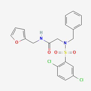 molecular formula C20H18Cl2N2O4S B3435743 N~2~-benzyl-N~2~-[(2,5-dichlorophenyl)sulfonyl]-N~1~-(2-furylmethyl)glycinamide 