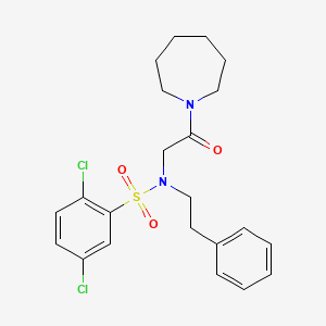 N-[2-(1-azepanyl)-2-oxoethyl]-2,5-dichloro-N-(2-phenylethyl)benzenesulfonamide