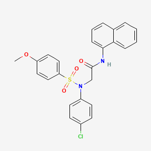 N~2~-(4-chlorophenyl)-N~2~-[(4-methoxyphenyl)sulfonyl]-N~1~-1-naphthylglycinamide