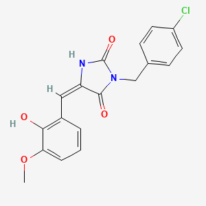 3-(4-chlorobenzyl)-5-(2-hydroxy-3-methoxybenzylidene)-2,4-imidazolidinedione