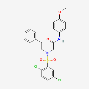 molecular formula C23H22Cl2N2O4S B3435782 N~2~-[(2,5-dichlorophenyl)sulfonyl]-N~1~-(4-methoxyphenyl)-N~2~-(2-phenylethyl)glycinamide 