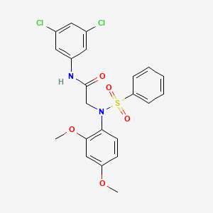 molecular formula C22H20Cl2N2O5S B3435797 N~1~-(3,5-dichlorophenyl)-N~2~-(2,4-dimethoxyphenyl)-N~2~-(phenylsulfonyl)glycinamide 