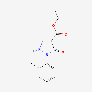 molecular formula C13H14N2O3 B3435799 ethyl 5-hydroxy-1-(2-methylphenyl)-1H-pyrazole-4-carboxylate 