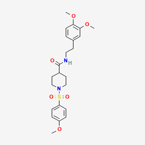 molecular formula C23H30N2O6S B3435806 N-[2-(3,4-dimethoxyphenyl)ethyl]-1-[(4-methoxyphenyl)sulfonyl]-4-piperidinecarboxamide 