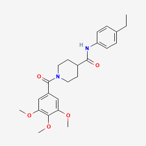 molecular formula C24H30N2O5 B3435811 N-(4-ethylphenyl)-1-(3,4,5-trimethoxybenzoyl)-4-piperidinecarboxamide 